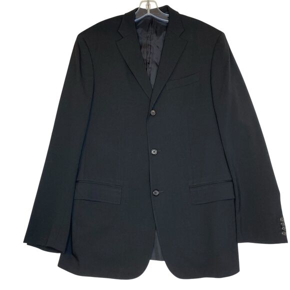 Jil Sander Blazer Men R48 Black Wool Preppy Business Office Wear Quiet Luxury - Picture 1 of 12